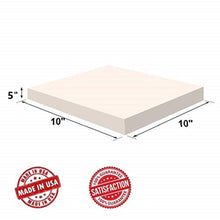 Load image into Gallery viewer, Dream Solutions USA Upholstery Visco Memory Foam Square Sheet- 3.5 lb High Density 5&quot;x10&quot;x10&quot;- Luxury Quality for Sofa, Chair Cushion, Pillow, May Relieve Backaches &amp; Bed Sores