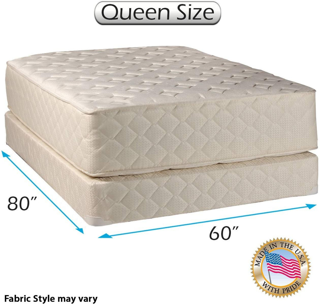Dream Sleep Highlight Luxury Firm Mattress & Box Spring Set - Orthopedic, Innerspring Coils, Premium Edge Guards, Longlasting Comfort by Dream Solutions USA (Queen 60