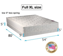 Load image into Gallery viewer, Legacy Full XL size (54"x80"x8") Mattress and Low Profile Box Spring Set - Fully Assembled, Good for your back, Superior Quality - One Sided - None Flip - By Dream Solutions USA