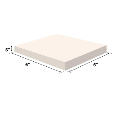 Dream Solutions USA Upholstery Visco Memory Foam Square Sheet- 3.5 lb High Density 6