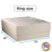 Load image into Gallery viewer, Beverly Hills Firm Foam PillowTop (King Size - 76&quot;x80&quot;x13&quot;) Mattress Set with Metal Bed Frame - Orthopedic, Quilted Fabric Cover, Long Lasting Comfort by Dream Solutions USA