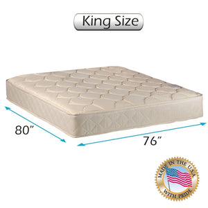 Dream Sleep Comfort Classic Gentle Firm King Mattress Only with Mattress Cover Protector Included - Orthopedic, Good for Your Back, Long Lasting and 2 Sided by Dream Solutions USA