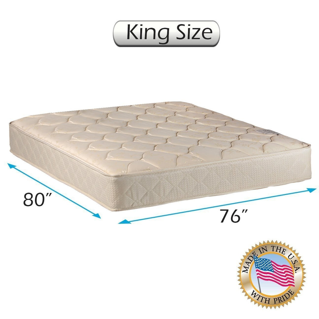 Dream Sleep Comfort Classic Gentle Firm King Mattress Only with Mattress Cover Protector Included - Orthopedic, Good for Your Back, Long Lasting and 2 Sided by Dream Solutions USA