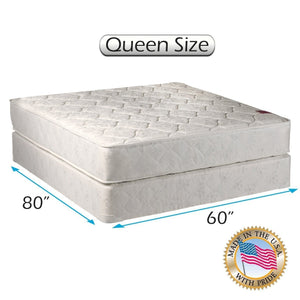 Comfort Bedding Legacy Queen Size (60"x80"x7") Mattress and Box Spring Set