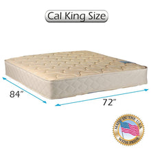 Load image into Gallery viewer, Dream Sleep Chiro Premier Gentle Firm Cali King 2-Sided Mattress Only with Mattress Protector Included (Beige) - Orthopedic, Innerspring coils, Long Lasting Comfort by Dream Solutions USA