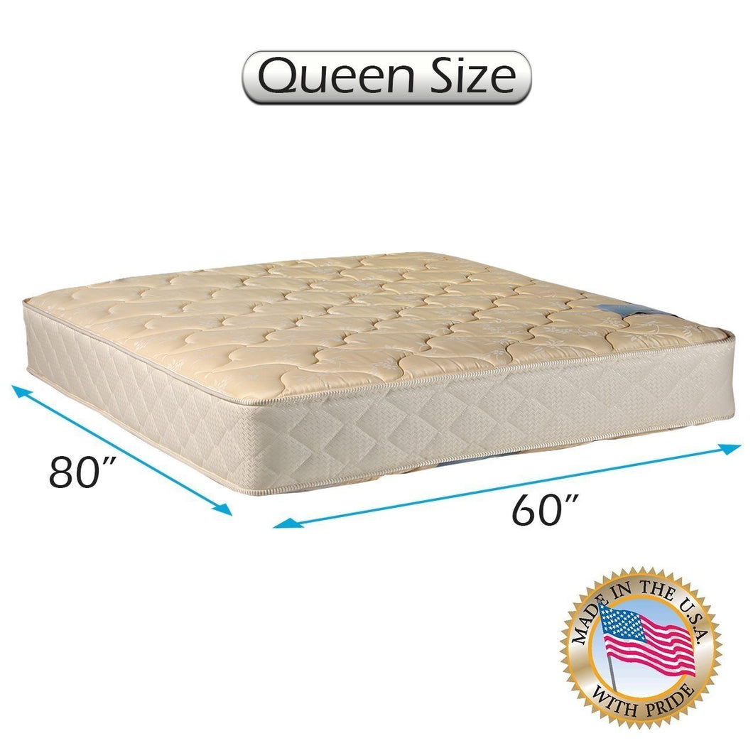 Dream Sleep Chiro Premier Gentle Firm 2-Sided (Beige) Mattress Only with Mattress Protector Included - Innerspring coils, Spinal Support, Long Lasting by Dream Solutions USA (Twin XL 39