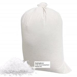 Bulk Goose Down Filling (1/4 lb.) – 10/90 100% Natural White Down and Feather – Fill Stuffing Comforters, Pillows, Jackets and More – Ultra-Plush Hungarian Softness - Dream Solutions USA Brand