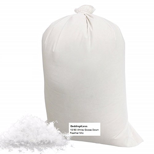 Bulk Goose Down Filling (1/4 lb.) – 10/90 100% Natural White Down and Feather – Fill Stuffing Comforters, Pillows, Jackets and More – Ultra-Plush Hungarian Softness - Dream Solutions USA Brand
