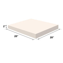 Load image into Gallery viewer, Dream Solutions USA Upholstery Visco Memory Foam Square Sheet- 3.5 lb High Density 2&quot;x20&quot;x20&quot;- Luxury Quality for Sofa, Chair Cushions, Pillows, May relieve Backaches &amp; Bed Sores