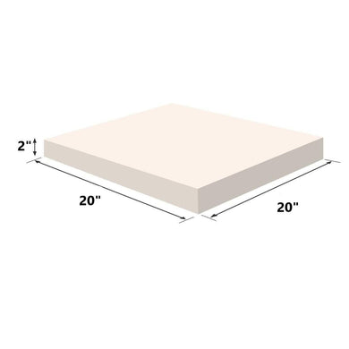 Dream Solutions USA Upholstery Visco Memory Foam Square Sheet- 3.5 lb High Density 2