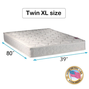 Legacy Twin Extra Long Size (39"x80"x8") Mattress Only - Fully Assembled, Good for Your Back, One Sided - None Flip by Dream Solutions USA