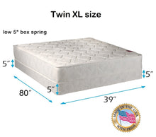 Load image into Gallery viewer, Legacy Twin XL Size (39"x80"x8") Mattress and Low Profile Box Spring Set - Fully Assembled, Good for Your Back, One Sided - None Flip - by Dream Solutions USA