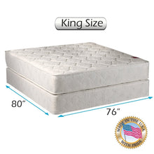 Load image into Gallery viewer, Legacy King Size (76&quot;x80&quot;x8&quot;) Mattress and Box Spring Set - Fully Assembled, Good for your back, Superior Quality - Long Lasting and 2 Sided - By Dream Solutions USA