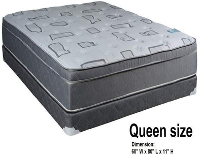 Dream Sleep Natural Trophy Queen Medium Plush Eurotop Mattress Set with Bed Frame Included - Sleep System with Enhanced Foam Encased Support, Orthopedic, Innerspring by Dream Solutions USA