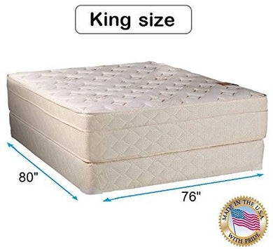 Dream Sleep Beverly Hills King Size Firm Foam Encased Eurotop Mattress Set - Sleep System with Enhanced Foam Encased Cushion Support, Quilted Fabric Cover, Orthopedic by Dream Solutions USA