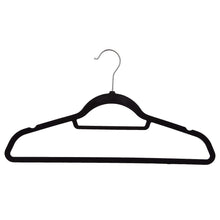 Load image into Gallery viewer, Dream Solutions USA Non-Slip Flocked Velvet Clothes Hangers 50 Pack - Ultra Thin Space Saving Design for Men and Women Dress Suit - 360 Degree Swivel Hook - Longlasting with 2 Year Warranty - Black