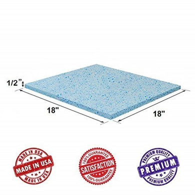 Dream Solutions USA Upholstery Visco Cool Gel Memory Foam Square Sheet 1/2