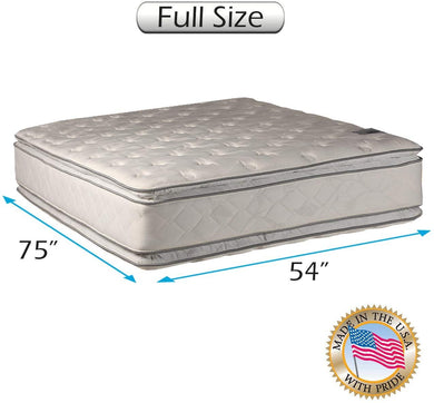 Dream Sleep Hollywood Gentle Plush 2-Sided Full Eurotop Mattress Only with Mattress Cover Protector - Orthopedic, Sleep System with Enhanced Cushion Support, Longlasting by Dream Solutions USA