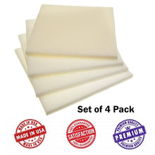 Load image into Gallery viewer, Dream Solutions USA Upholstery Foam Square Seat Cushion Sheets - Four Pack Set - Premium Luxury Quality (1&quot;x18&quot;x18&quot;, High Density) - Good for Chair, Sofa Cushions,Wheelchairs, Car Seats