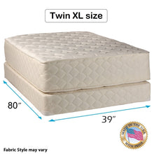 Load image into Gallery viewer, Dream Solutions USA Highlight Luxury Firm 39" Wx80 Lx14 H Twin Extra Long Mattress &amp; Low 5" Height Box Spring Set Fully Assembled - Spinal Back Support, Innerspring Coils, Longlasting Comfort