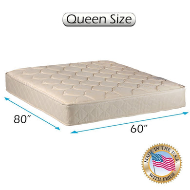 Dream Sleep Comfort Classic Gentle Firm Two-Sided Queen Mattress Only - Fully Assembled, Orthopedic Type, Sleep Support System, Long Lasting by Dream Solutions USA