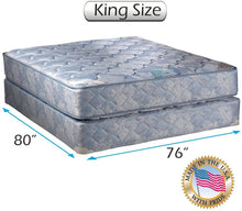 Load image into Gallery viewer, Dream Sleep Chiro Premier 2-Sided (Blue) King Mattress Set with Mattress Cover Protector Included - Orthopedic, Back Support, Long Lasting by Dream Solutions USA