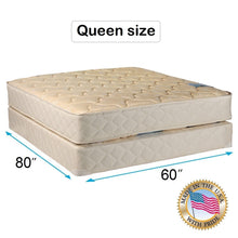 Load image into Gallery viewer, Dream Solutions USA Chiro Premier 2-Sided Gentle Firm (Beige) Queen Size Mattress Set Bed Frame - Fully Assembled, Good Your Back, Orthopedic, Long Lasting