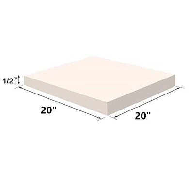 Upholstery Visco Memory Foam Square Sheet- 3.5 lb High Density 1/2