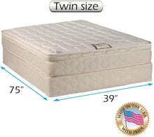 Load image into Gallery viewer, Tomorrow&#39;s Dream Innerspring Pillow Top (Eurotop) Twin Size Mattress Set with Mattress Cover Protector - Sleep System with Enhanced Cushion Support, Quilted Fabric Cover and Longlasting Comfort