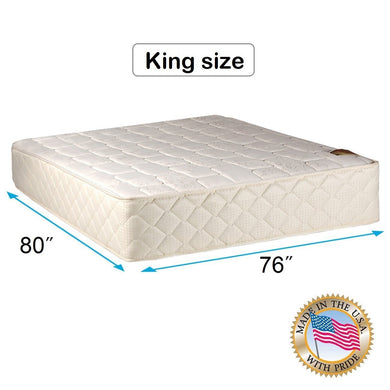 Dream Sleep Grandeur Deluxe 2-Sided Medium Firm King Mattress Only with Mattress Cover Protector Included - Fully Assembled, Good for Your Back, Luxury Height, Long Lasting