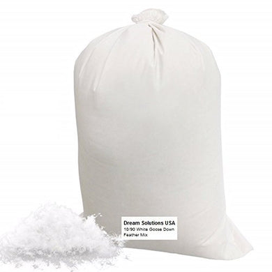 Bulk Goose Down Filling 3/4 lb – 10/90 100% Natural White Down and Feather – Fill Stuffing Comforters, Pillows, Jackets, Coats and More – Ultra-Plush Hungarian Softness by Dream Solutions USA