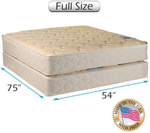 Load image into Gallery viewer, Dream Sleep Chiro Premier 2-Sided Gentle Firm (Beige) Full Mattress Set with Bed Frame Included - Good for Your Back, Orthopedic, Long Lasting Comfort by Dream Solutions USA