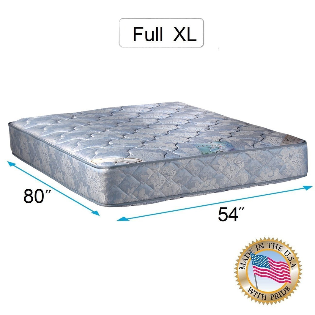 Dream Sleep Chiro Premier 2-Sided Orthopedic (Blue) Full XL Mattress Only with Mattress Protector Included - Spine Support, Fully Assembled, Innerspring coils, Long Lasting by Dream Solutions USA