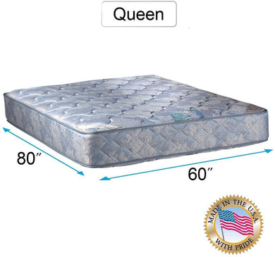 Dream Sleep Chiro Premier Double-Sided (Blue) Mattress Only with Mattress Protector Included - Sleep Support, Orthopedic, Innerspring coils, Long Lasting by Dream Solutions USA (Queen 60