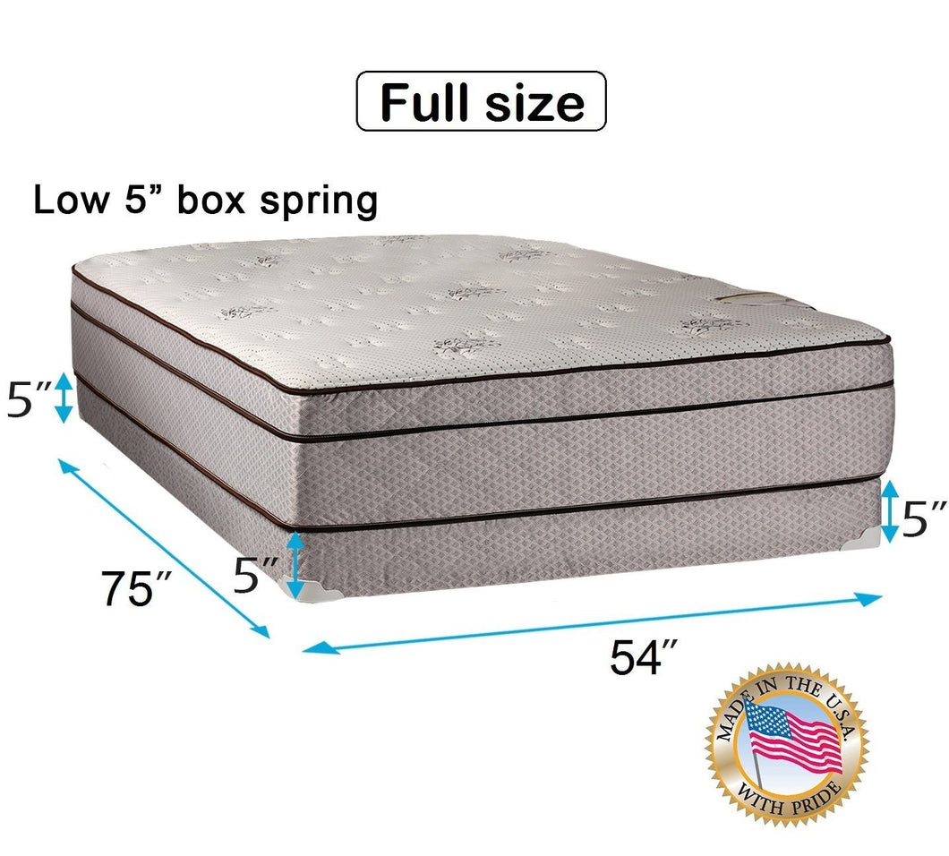 Dream Solutions Fifth Ave Extra Soft Foam Eurotop (PillowTop) Full Mattress & Low 5