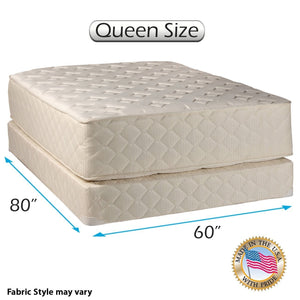 Highlight Luxury Firm Twin Size (39"x75"x14") Mattress & Box Spring Set - Fully Assembled - Spinal Back Support, Innerspring Coils, Premium Edge Guards, Longlasting Comfort - by Dream Solutions USA