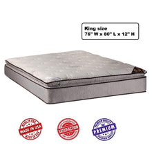 Load image into Gallery viewer, Spinal Dream Plush PillowTop (Eurotop) King Mattress Only with Mattress Cover Protector - Sleep System with Enhanced Cushion Support, Orthopedic, Longlasting, Fully Assembled by Dream Solutions USA