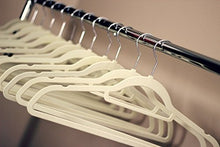 Load image into Gallery viewer, Dream Solutions USA Non-Slip Flocked Velvet Clothes Hangers 30 Pack (Ivory) - Ultra Thin Space Saving Design for Men and Women Dress Suit - 360 Degree Swivel Hook - Longlasting with 2 Year Warranty