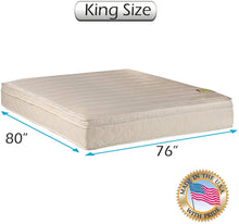 Load image into Gallery viewer, Dream Sleep Comfort Pedic Extra Firm (Eurotop) PillowTop Mattress Only - System with Enhance Foam Encased Support, Plush Knit Cover by Dream Solutions USA (King 76&quot;x80&quot;x11&quot;)