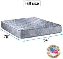 Load image into Gallery viewer, Dream Sleep Chiro Premier 2-Sided Orthopedic (Blue) Full Mattress Only with Mattress Protector Included - Spine Support, Fully Assembled, Innerspring coils, Long Lasting by Dream Solutions USA