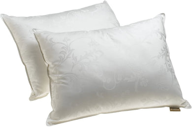 Set of 2 - Queen Size White Goose Feather and Goose Down Pillows Great Deal