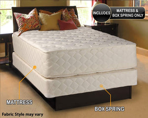 Dream Sleep Highlight Luxury Firm Mattress & Box Spring Set - Orthopedic, Innerspring Coils, Premium Edge Guards, Longlasting Comfort by Dream Solutions USA (Twin 39"x75"x14")