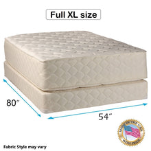 Load image into Gallery viewer, Dream Solutions USA Highlight Luxury Firm 54" Wx80 Lx14 H Full Extra Long Mattress &amp; Low 5" Height Box Spring Set Fully Assembled - Spinal Back Support, Innerspring Coils, Longlasting Comfort
