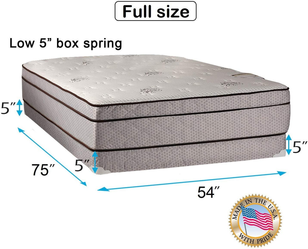 Dream Sleep Fifth Ave Extra Soft Foam (PillowTop) Eurotop Mattress & Low 5