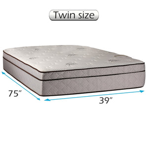 Fifth Ave Plush Foam Encased Eurotop (Pillow Top) Mattress Only (King - 76"x80"x13") - Sleep System with Enhance Support- Fully Assembled, Plush Knit Cover, Orthopedic by Dream Solutions USA