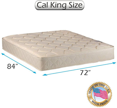 Dream Sleep Comfort Classic Two-Sided Gentle Firm Mattress Only with Mattress Cover Protector Included - Orthopedic, Sleep System, Long Lasting by Dream Solutions USA (Cali King Size)
