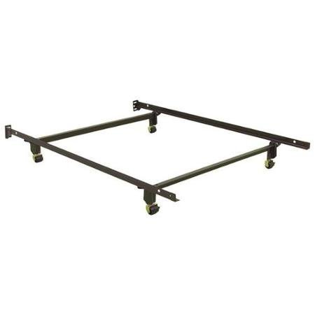 Dream Solutions 6-Leg Heavy Duty Adjustable Metal Queen, Full, Full XL, Twin, Twin XL, Bed Frame with Rug Rollers & Locking Wheels