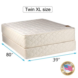 Dream Sleep Grandeur Deluxe Twin XL Size Two-Sided Mattress and Box Spring Set - Orthopedic, Fully Assembled, Good for Your Back, Luxury Height, Long Lasting