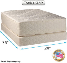 Load image into Gallery viewer, Dream Sleep Highlight Luxury Firm Mattress &amp; Box Spring Set - Orthopedic, Innerspring Coils, Premium Edge Guards, Longlasting Comfort by Dream Solutions USA (Twin 39&quot;x75&quot;x14&quot;)