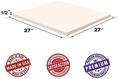 Dream Solutions USA Upholstery Visco Memory Foam Square Sheet- 1/2